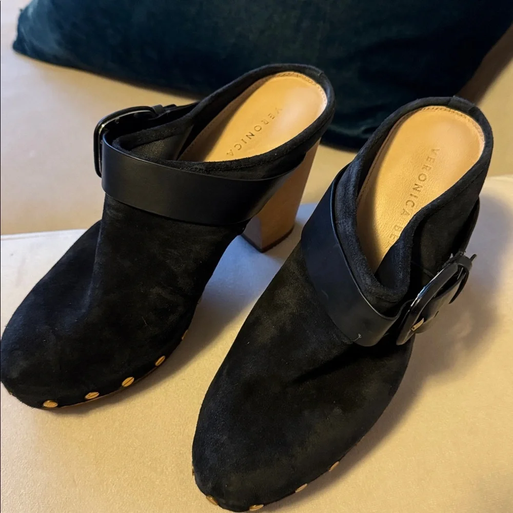 Veronica Beard Dacey Suede Clog - Picture 2 of 4